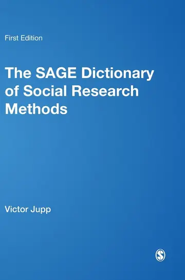 Cover of The SAGE Dictionary of Social Research Methods