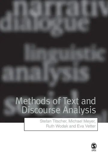 Cover of Methods of Text and Discourse Analysis