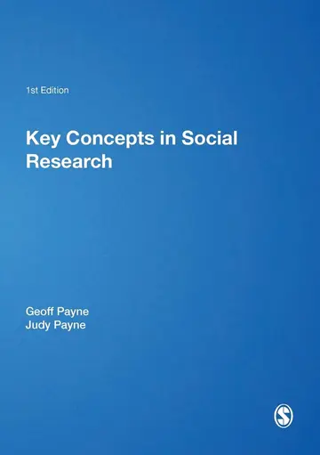 Cover of Key Concepts in Social Research