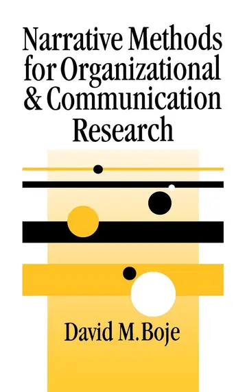 Cover of Narrative Methods for Organizational and Communication Research