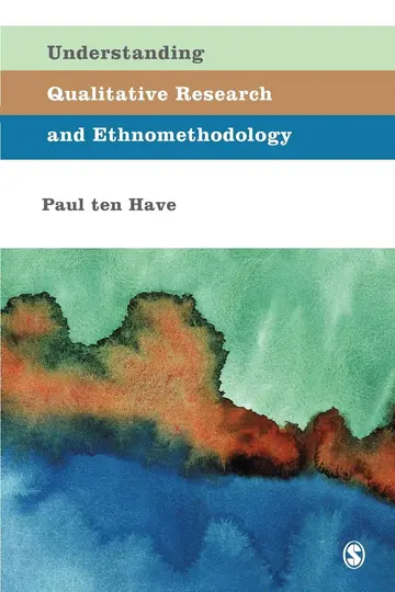 Cover of Understanding Qualitative Research and Ethnomethodology