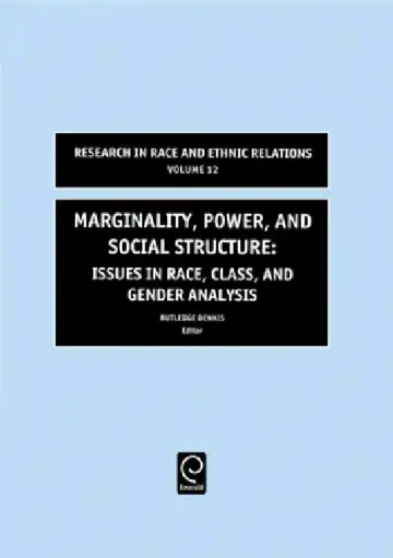 Cover of Marginality, Power and Social Structure