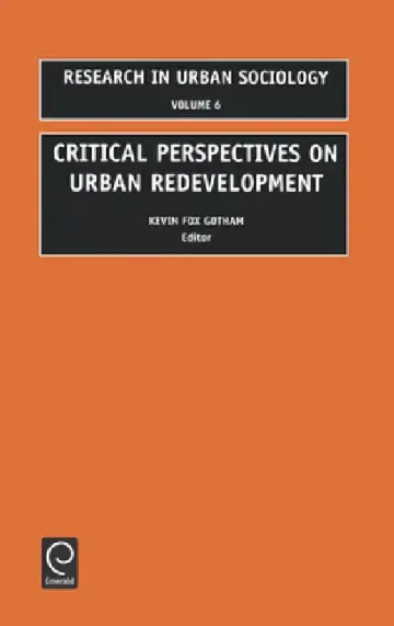 Cover of Critical Perspectives on Urban Redevelopment