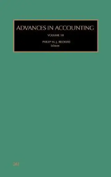 Cover of Advances in Accounting