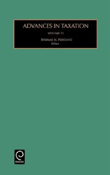 Cover of Advances in Taxation