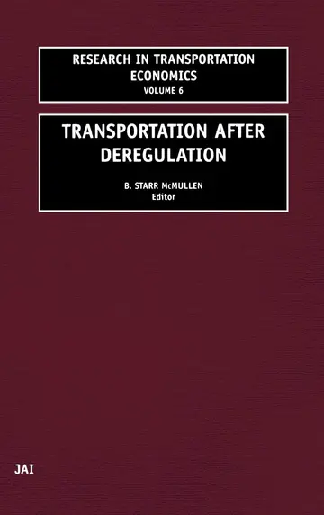 Cover of Transportation After Deregulation