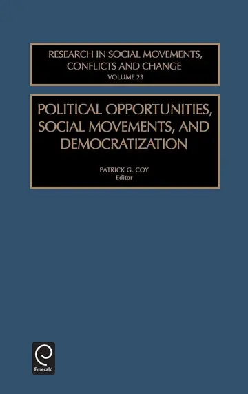 Cover of Political Opportunities Social Movements, and Democratization