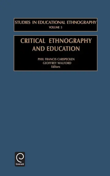 Cover of Critical Ethnography and Education