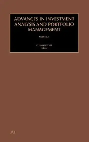 Cover of Advances in Investment Analysis and Portfolio Management