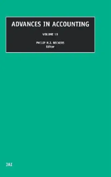 Cover of Advances in Accounting