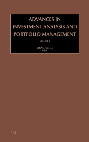 Cover of Advances in Investment Analysis and Portfolio Management