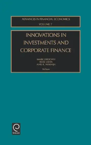 Cover of Innovations in Investments and Corporate Finance