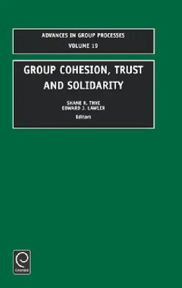 Cover of Group Cohesion, Trust and Solidarity