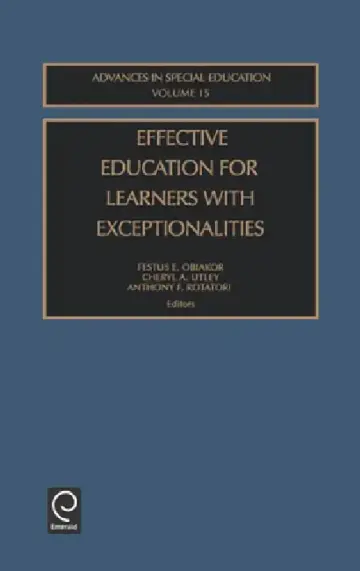 Cover of Effective Education for Learners with Exceptionalities