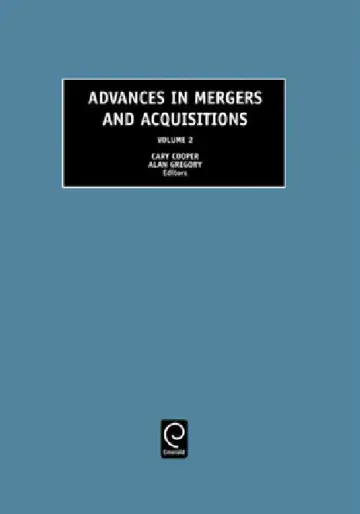 Cover of Advances in Mergers and Acquisitions