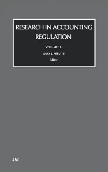 Cover of Research in Accounting Regulation
