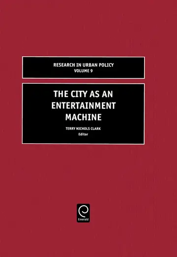 Cover of The City as an Entertainment Machine