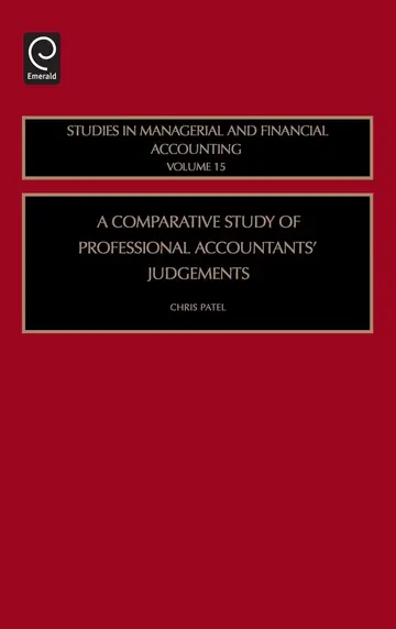 Cover of Comparative Study of Professional Accountants Judgements