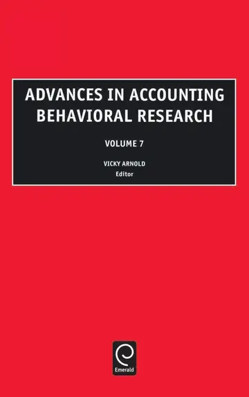 Cover of Advances in Accounting Behavioral Research