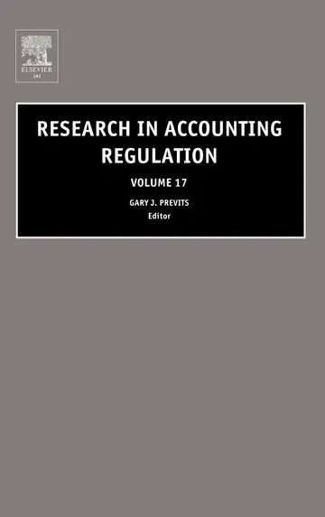 Cover of Research in Accounting Regulation