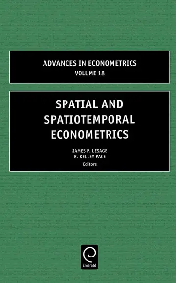 Cover of Spatial and Spatiotemporal Econometrics