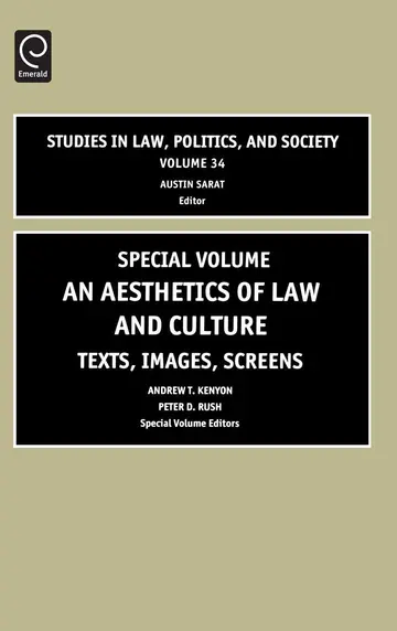 Cover of Aesthetics of Law and Culture