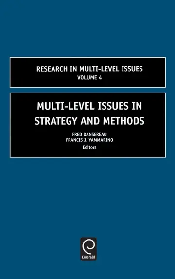 Cover of Multi-Level Issues in Strategy and Methods