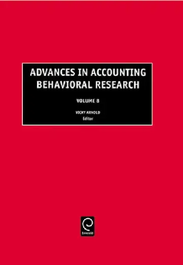 Cover of Advances in Accounting Behavioral Research
