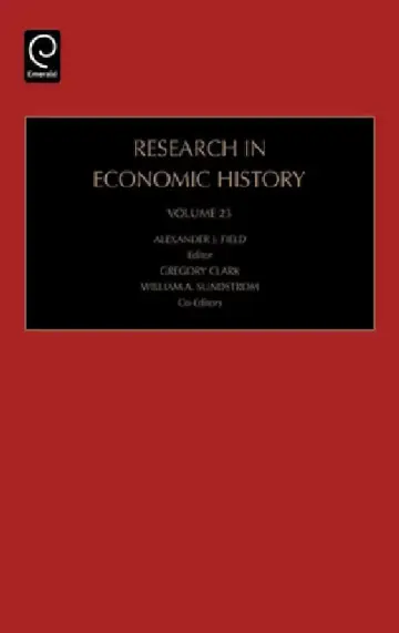 Cover of Research in Economic History