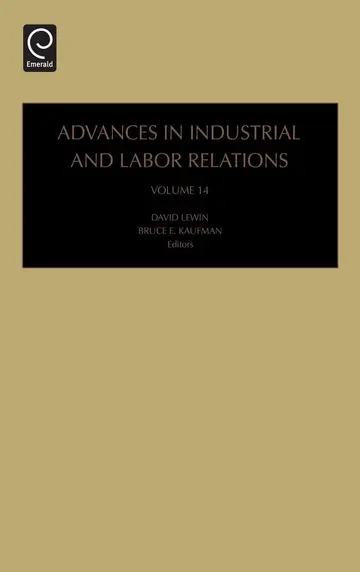 Cover of Advances in Industrial and Labor Relations