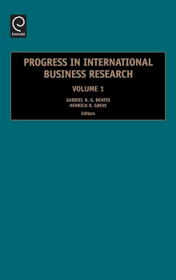Cover of Progress in International Business Research