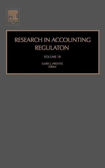 Cover of Research in Accounting Regulation