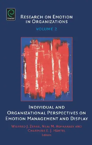 Cover of Individual and Organizational Perspectives on Emotion Management and Display