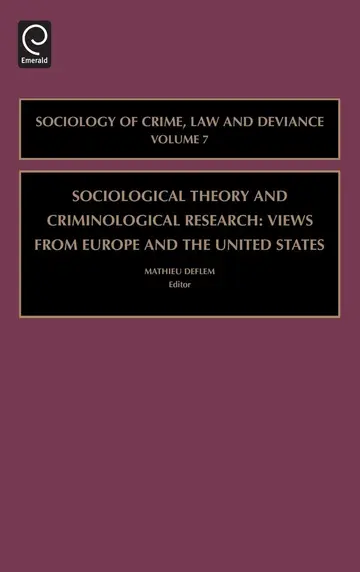 Cover of Sociological Theory and Criminological Research