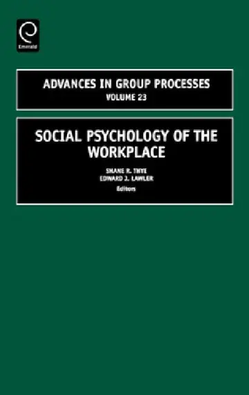 Cover of Social Psychology of the Workplace