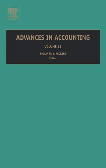 Cover of Advances in Accounting