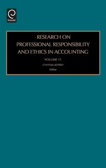 Cover of Research on Professional Responsibility and Ethics in Accounting