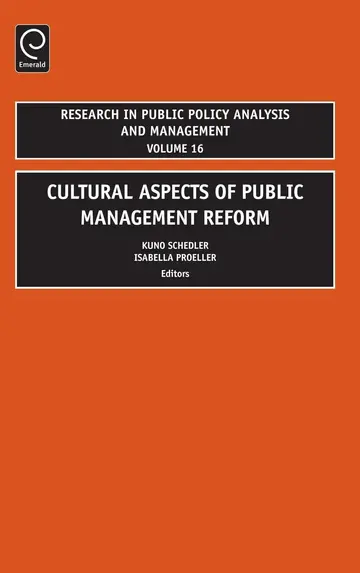 Cover of Cultural Aspects of Public Management Reform