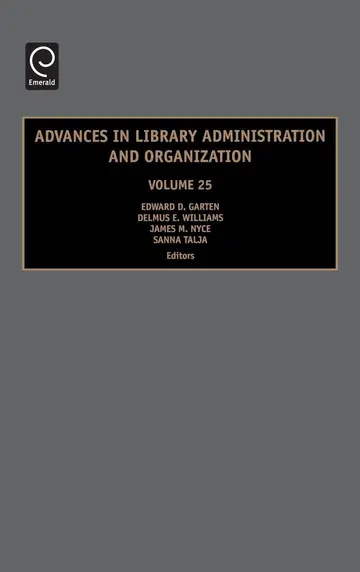 Cover of Advances in Library Administration and Organization