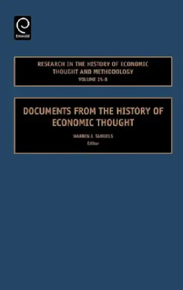 Cover of Documents from the History of Economic Thought
