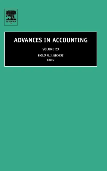 Cover of Advances in Accounting