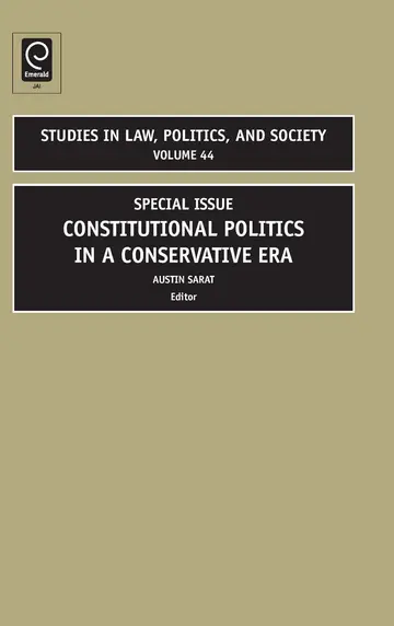 Cover of Special Issue Constitutional Polilitics in a Conservative Era