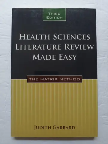 Cover of Health Sciences Literature Review Made Easy