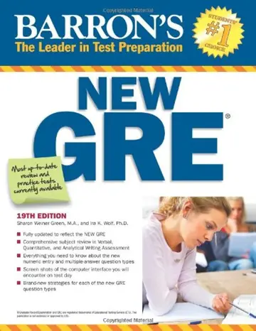Cover of Barron's New GRE