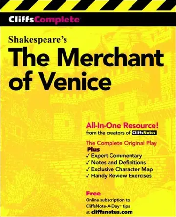 Cover of Cliffscomplete the Merchant of Venice