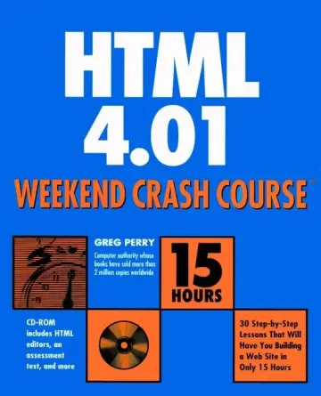 Cover of HTML 4.01 Weekend Crash CourseTM