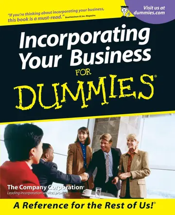 Cover of Incorporating Your Business for Dummies