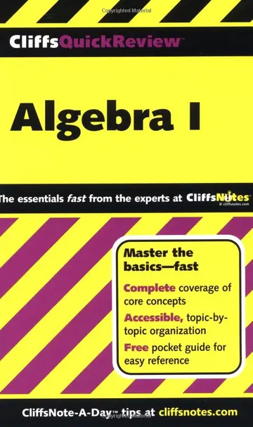 Cover of CliffsQuickReviewTM Algebra I