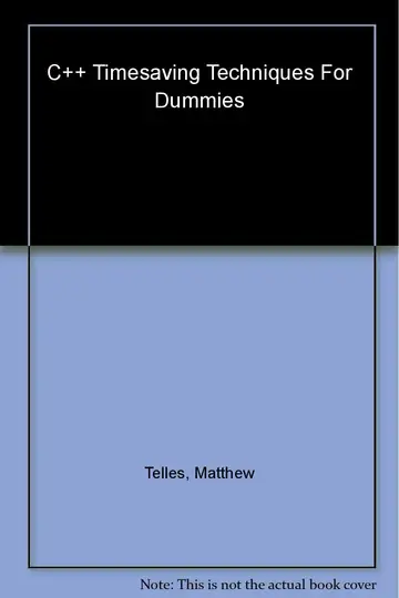 Cover of C++ Timesaving Techniques for Dummies