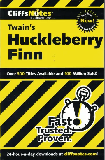 Cover of CliffsNotesTM on Twain′s the Adventures of Huckleberry Finn